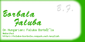 borbala faluba business card